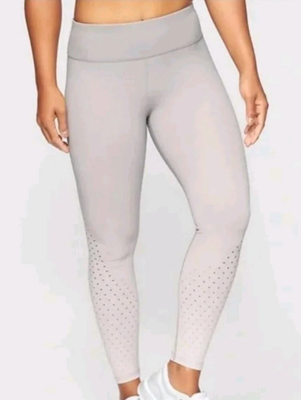 Athleta Womens Ombre Pebble Gray Contender Aero 7/8 Tight Leggings Small Tall
